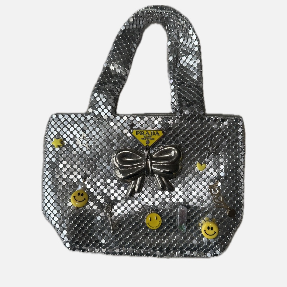 Chain Metal Mini Purse with Charms
Unbranded